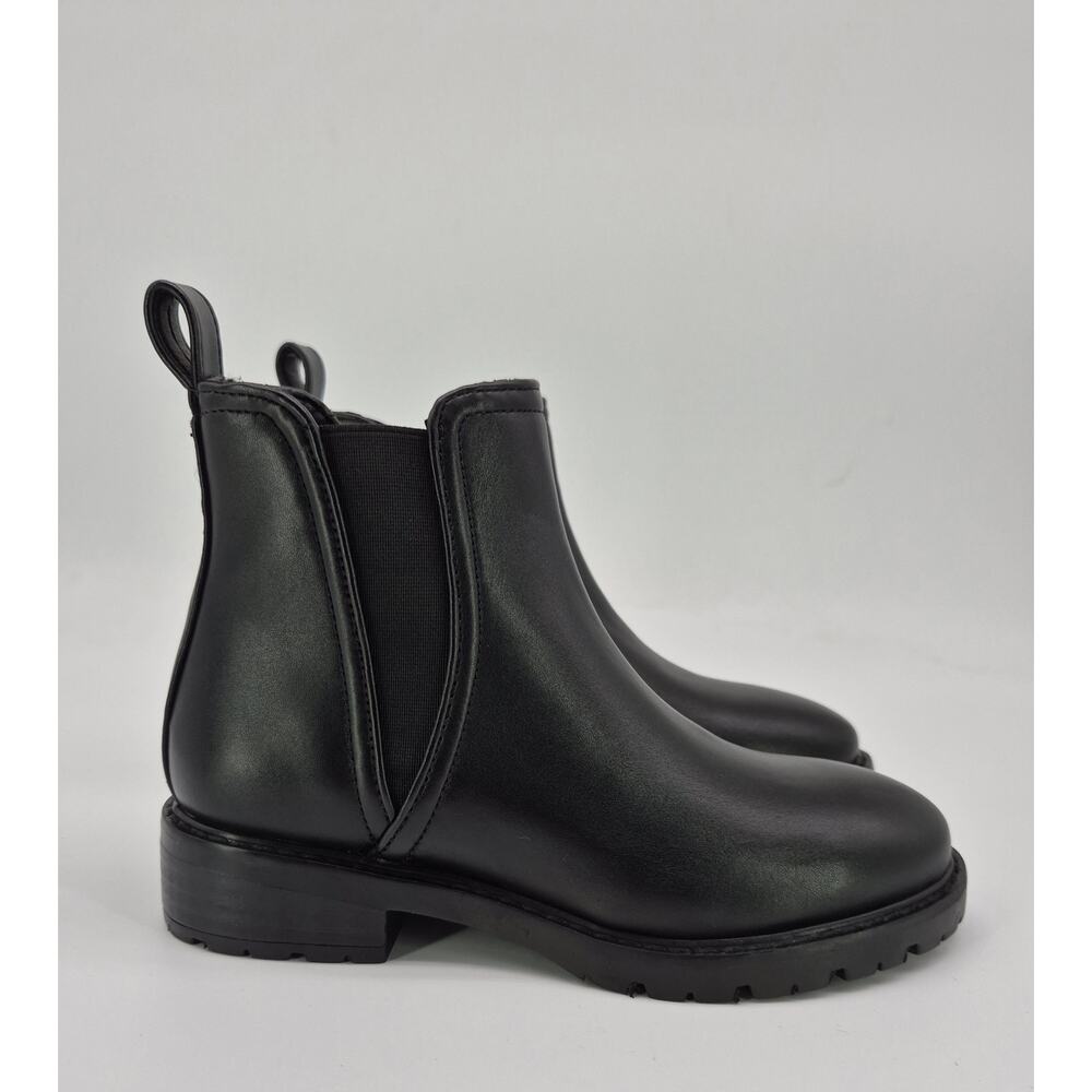 Steve Madden JAFFA Chelsea Ankle Boots Black Lug Sole Women Size 4.5